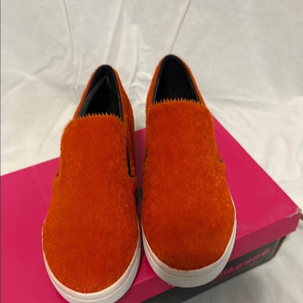 Dollhouse Orange Slip-On Sneakers with Canvas Upper